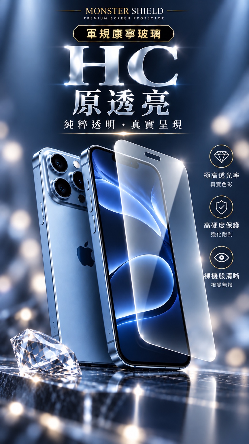 軍規康寧玻璃 HC 原透亮輔銷圖